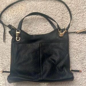 Vince Camuto large purse tote cross body pebble black new leather black bag